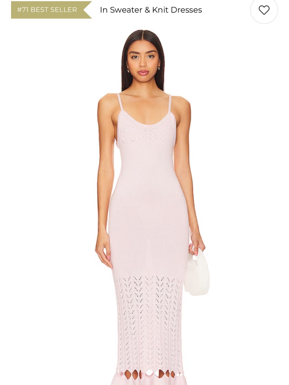 REVOLVE Pale Pink Knit Slip Maxi Dress. Worn once